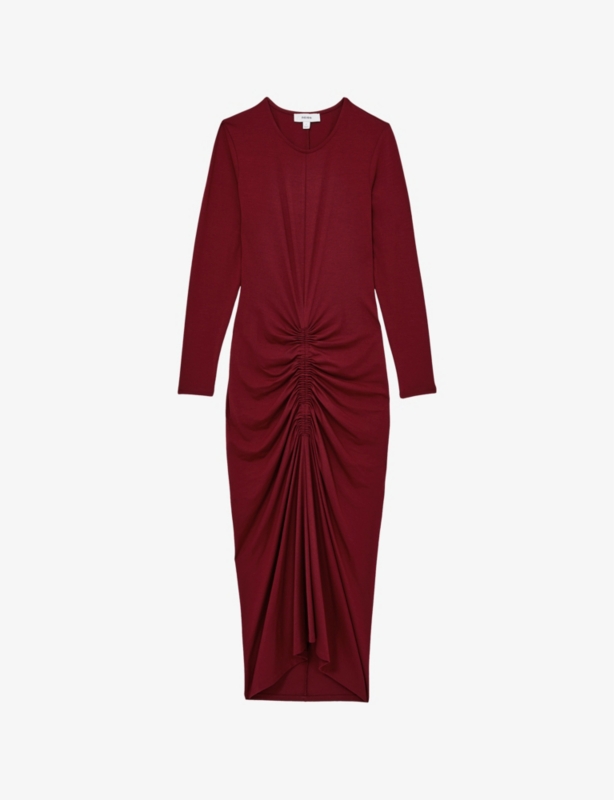 Ginny Ruched Stretch-Jersey Midi Dress