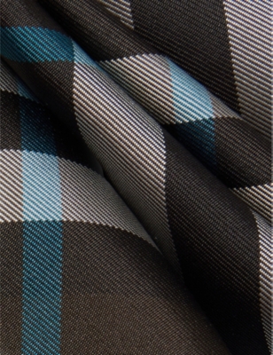 BURBERRY MENS SNUG IP CHECK CHECK-PATTERN SILK TIE 