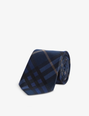 BURBERRY - Check-pattern silk tie | Selfridges.com