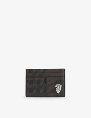 BURBERRY: B Shield grained leather card holder​