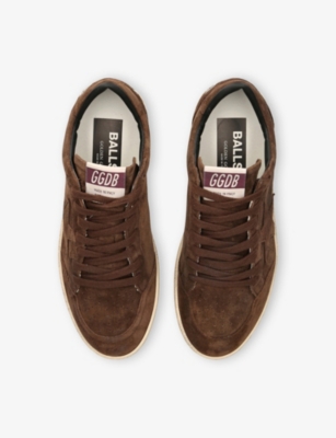 Golden Goose Suede Ball Star Sneakers In Brown