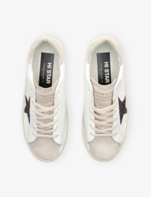 Golden Goose Womens  Hi Star 10318 Leather Low-top Trainers In White/oth