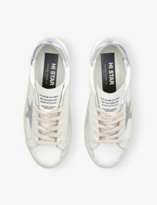 Golden Goose Womens  Hi Star 10449 Leather Low-top Trainers In White/oth