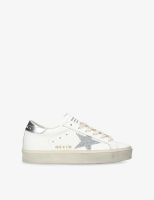 Golden Goose Womens  Hi Star 10449 Leather Low-top Trainers In White/oth