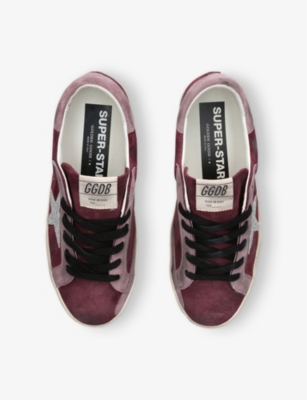 Golden Goose Womens  Super Star 82867 Suede Low-top Trainers In Wine Comb