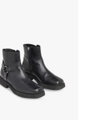 Whistles Womens Matteo Leather Ankle Boots Black Eur 38/5 Uk In Black