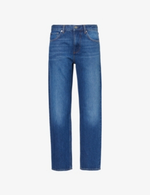 THEORY: Thean five-pockets straight-leg high-rise woven-blend jeans