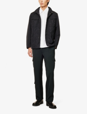 THEORY: Field stand-collar faille jacket