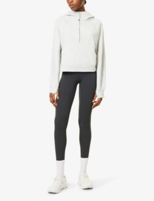 Lululemon Womens  Scuba Half-zip Cotton-blend Hoody In Heather Core Ultra L/gry