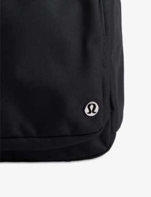 Lululemon Womens Everywhere Branded Recycled-polyester Backpack Black In Black