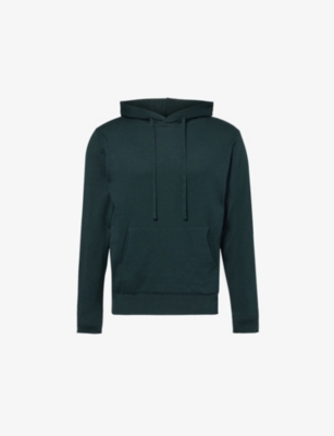 JOHN SMEDLEY: Regular-fit drawstring-hood cotton hoody