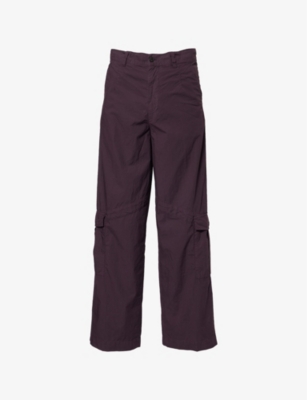 Mens Dries Van Noten Paxford Wide-Leg Cotton Cargo Trousers
