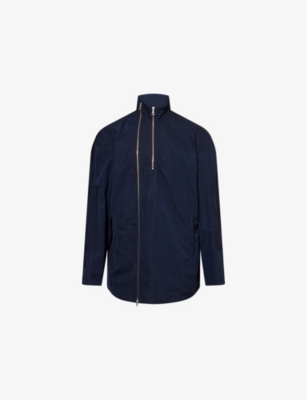 Mens Dries Van Noten Vlair High-Neck Zip-Up Woven Jacket