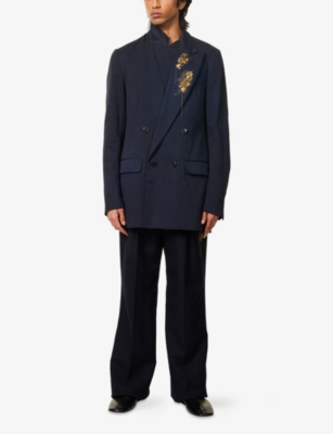 DRIES VAN NOTEN: Barton Embroidered Cotton Blazer