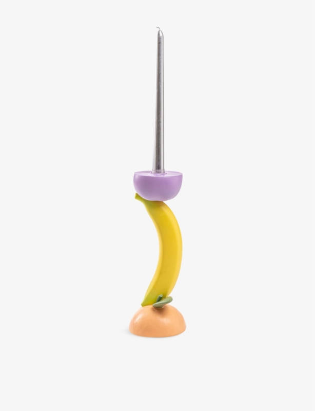 Vitamin banana resin candlestick 26.5cm