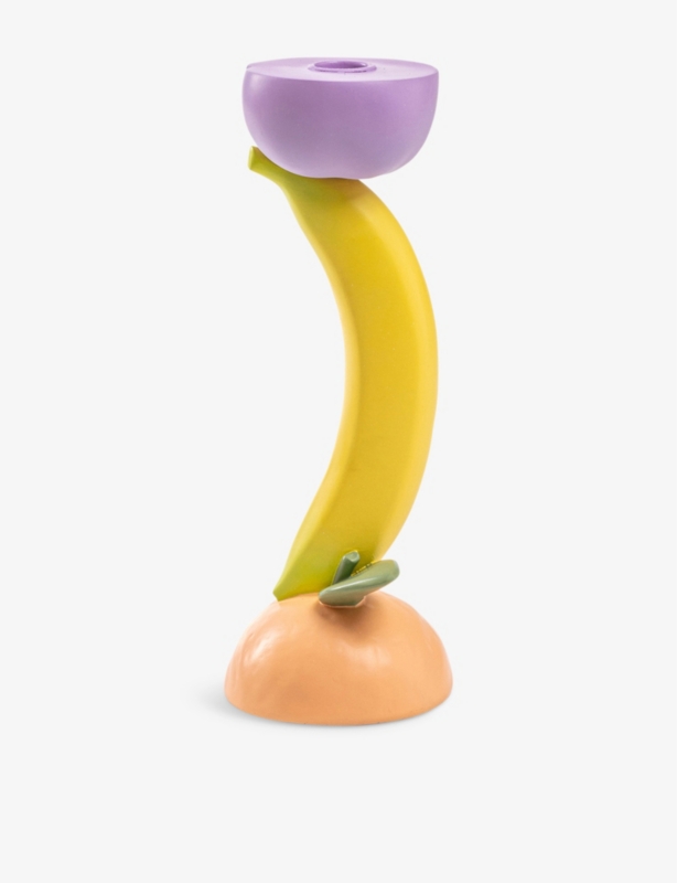 Vitamin banana resin candlestick 26.5cm