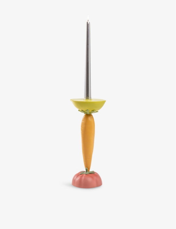 Vitamin carrot resin candlestick 26.5cm