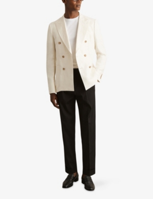 REISS: Cantwell Tapered-Leg Cotton-Blend Trousers