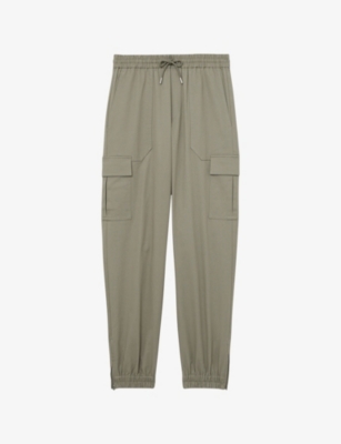 REISS: Relaxed-Fit Tapered-Leg Stretch-Jersey Cargo Trousers