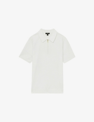 REISS: Berkley Half-Zip Cotton-Knit Polo Shirt
