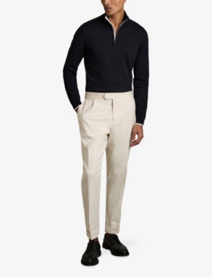 REISS: Swinley Half-Zip Knitted Jumper