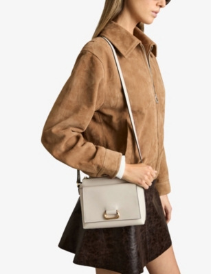REISS: Moya Leather Cross-Body Bag