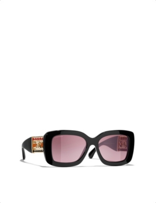 CHANEL: CH5535Q Square-Frame Acetate Sunglasses