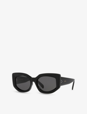 CELINE: CL40277F Bold 3 Dots Butterfly-Frame Acetate Sunglasses