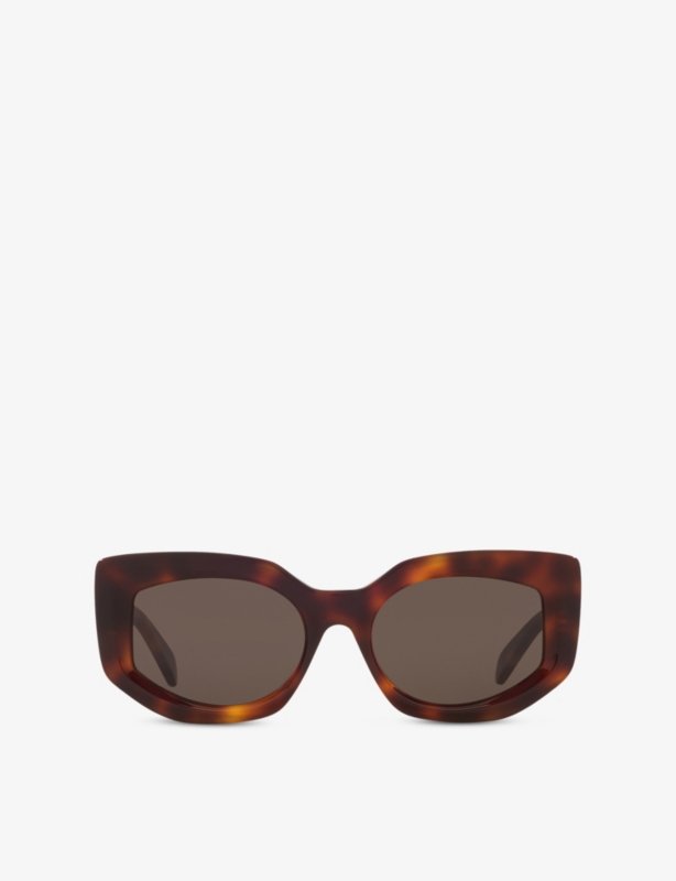 CL40277F Bold 3 Dots Butterfly-Frame Acetate Sunglasses
