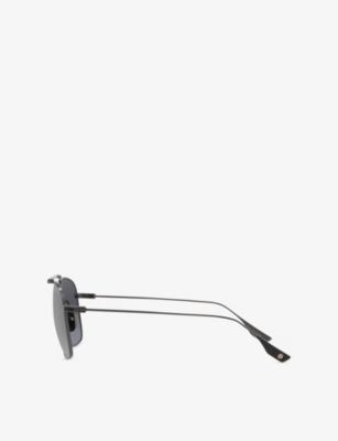Dita Womens  Dts100 Aviator-frame Metal Sunglasses In Black