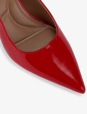CARVELA WOMENS CARVELA CORLETTA SLINGBACK PATENT-LEATHER HEELED COURTS 
