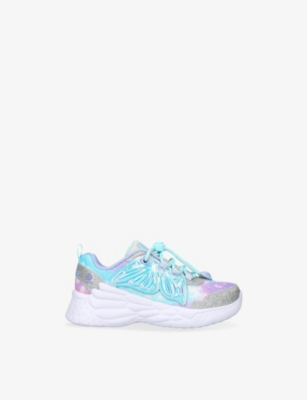 Skechers Kids' Dream Racer Woven Low-top Trainers Silver Eur 35 / 2.5 Uk