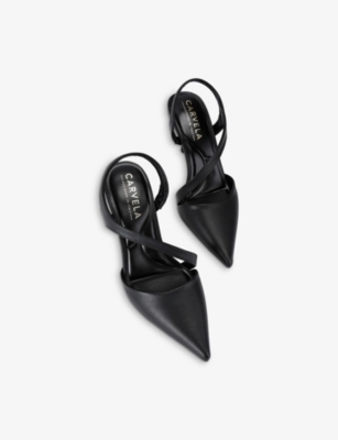 CARVELA WOMENS CARVELA SYMMETRY FAUX-LEATHER HEELED COURTS 