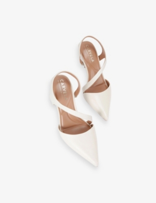 CARVELA WOMENS CARVELA SYMMETRY FAUX-LEATHER HEELED COURTS 