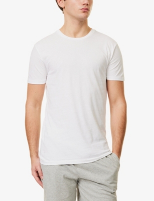 Polo Ralph Lauren Mens  Classic-fit Short-sleeve Pack Of Three Cotton-jersey T-shirts In White/white/white