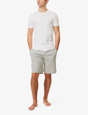 Polo Ralph Lauren Mens Andover Heather Logo-embroidery Relaxed-fit Cotton-jersey Pyjama Shorts In Andover Heather