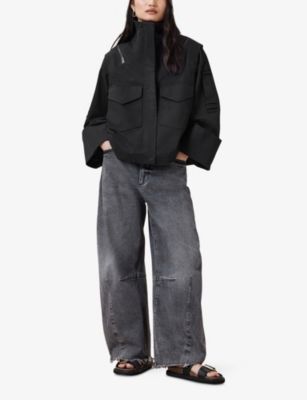 ALLSAINTS: Leighton Stand-Collar Long-Sleeve Cotton Jacket
