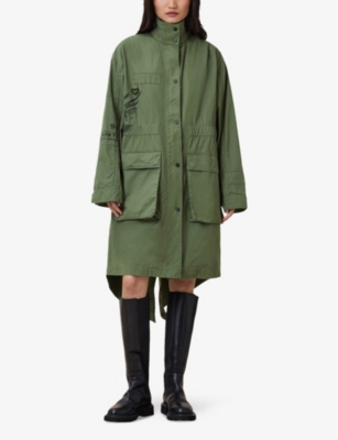 ALLSAINTS: Milla Bird-Print Cotton Parka Jacket