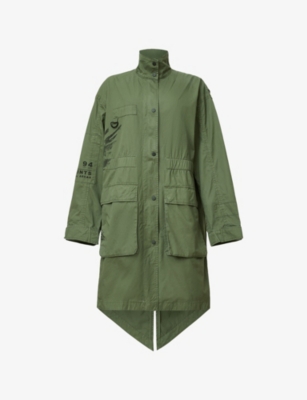 ALLSAINTS: Milla Bird-Print Cotton Parka Jacket