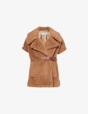 Max Mara Lanos 04 Alpava And Cashmere Cape With Belt In