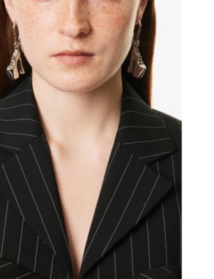 VIVIENNE WESTWOOD JEWELLERY: Alienor Platinum-Plated Brass Earrings