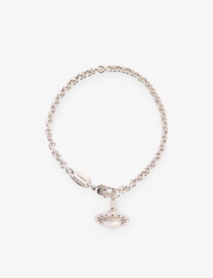 VIVIENNE WESTWOOD JEWELLERY: Jordana embellished-Orb brass bracelet