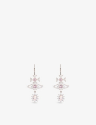 VIVIENNE WESTWOOD JEWELLERY: Masha crystal-embellished silver earrings