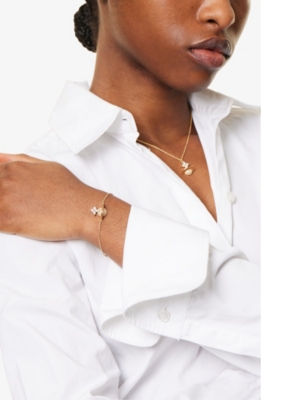 VIVIENNE WESTWOOD JEWELLERY: Tiziana Gold-Plated 925 Sterling-Silver and Cubic Zirconia Bracelet