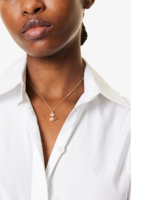 VIVIENNE WESTWOOD JEWELLERY: Tiziana Gold-Plated 925 Sterling-Silver and Cubic Zirconia Pendant Necklace