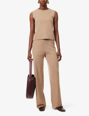 Max Mara Womens Nocciola Rino Relaxed-fit Wide-leg Wool And Cashmere-blend Trousers In Nocciola