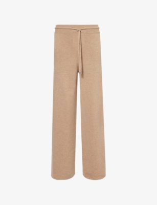 Max Mara Womens Nocciola Rino Relaxed-fit Wide-leg Wool And Cashmere-blend Trousers In Nocciola