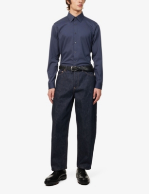THEORY: Sylvain long-sleeves regular-fit cotton-blend shirt