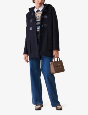 CLAUDIE PIERLOT: Patch-pocket hooded wool-blend coat