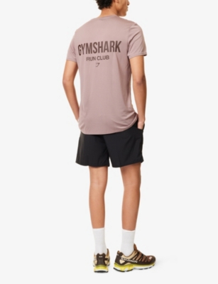 GYMSHARK: Run Club Logo-print Woven T-Shirt